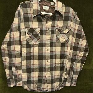 True Vintage 1970s Sears Plaid Flannel Shirt - Modern L/XL
